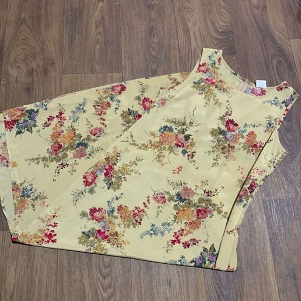 Vintage 90s floral tank maxi dress. Sheath‎ long dress. Summer fashion
